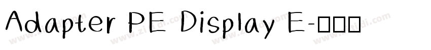 Adapter PE Display E字体转换